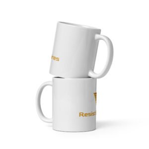 White glossy mug